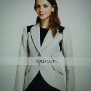 SMYTHE - Equestrian leather patch jacket